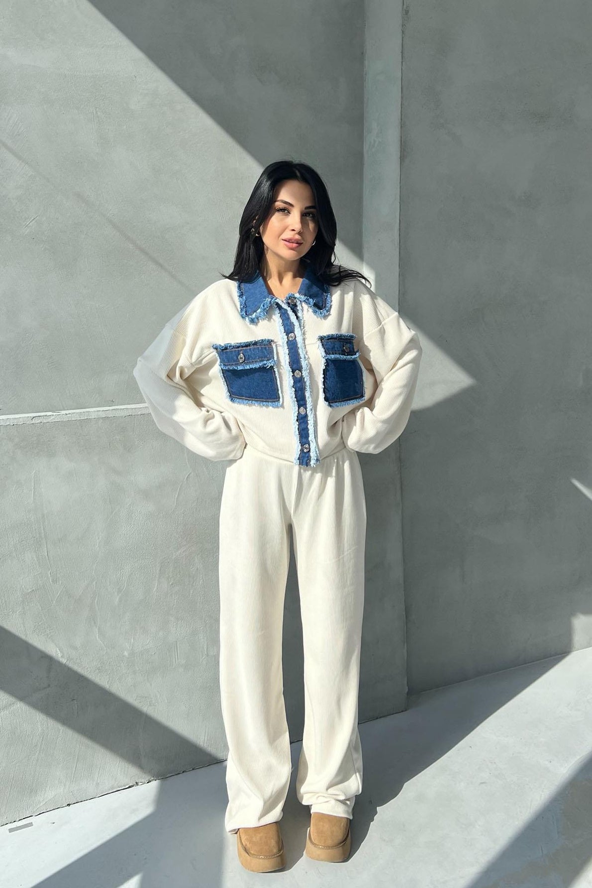 CONJUNTO JEAN + ABRIGO JEEN