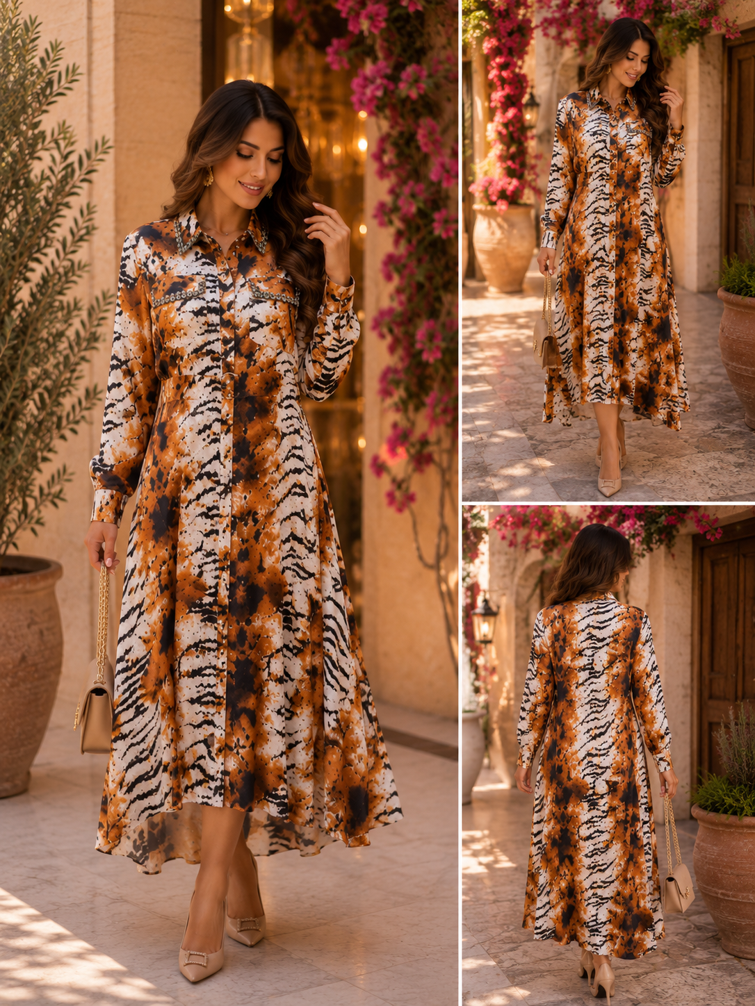VESTIDO LEOPARDO Y TIGRE
