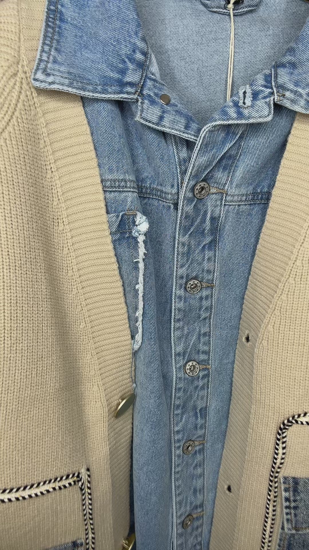 CÁRDIGAN JEEN EN BEIGE +  CONJUNTO JEEN