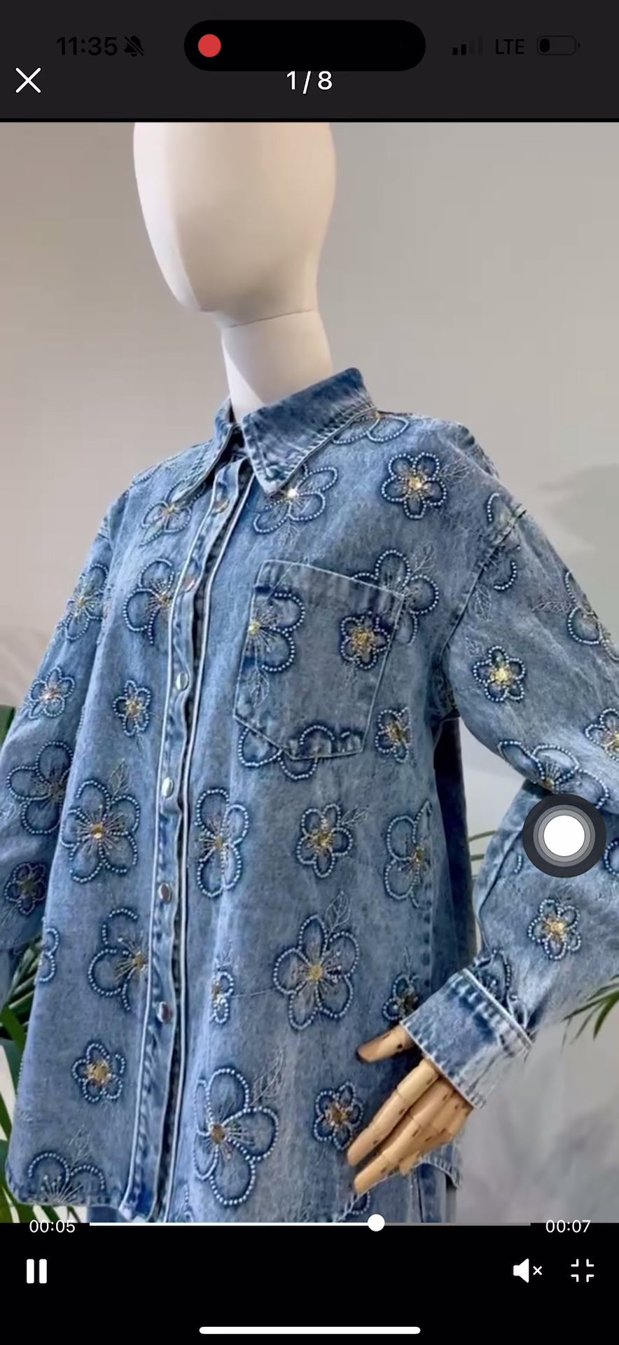 CONJUNTO JEEN CON PEDRERÍA FLORALES